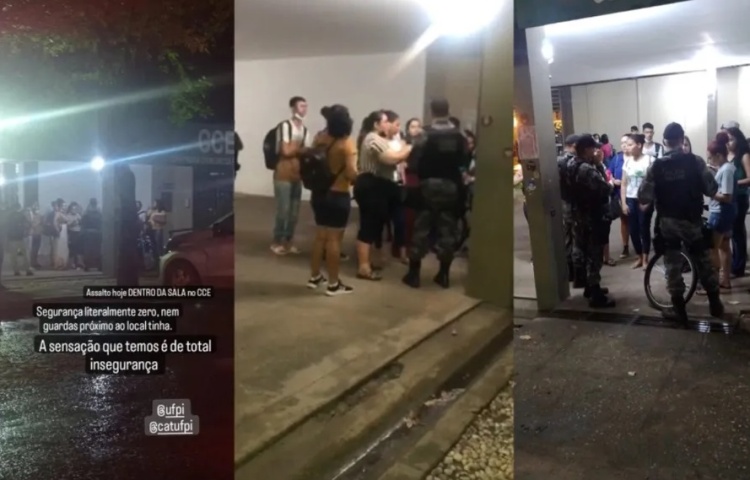 Criminoso invade UFPI e tranca alunos e professora em sala de aula durante assalto em Teresina — Foto: Reprodução/Redes Sociais