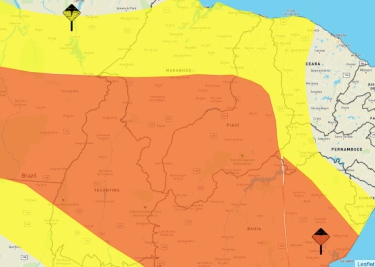 Inmet emite alertas de chuvas intensas para todo o Piauí