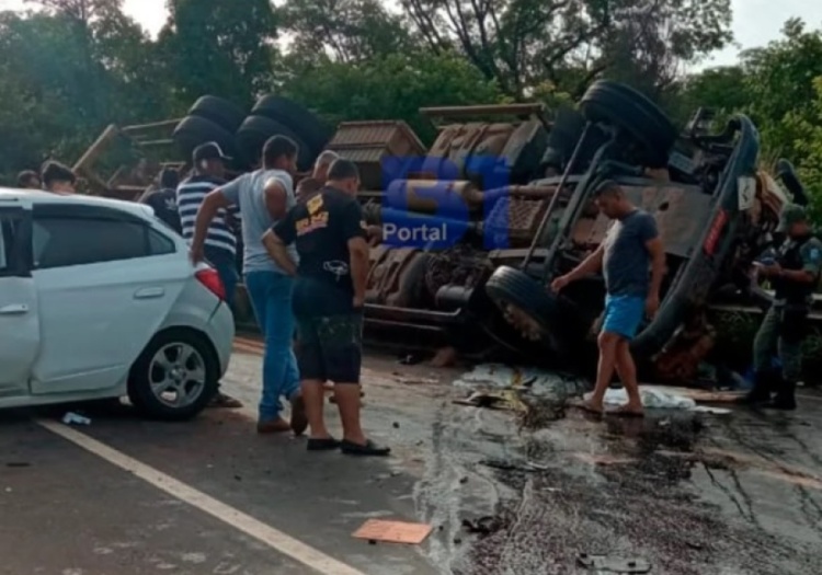 Colisão entre caminhão e carro deixa uma pessoa morta no sul do Piauí - Foto: Reprodução/Portal B1