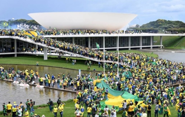 Seis piauienses foram presos em flagrante durante atos em Brasília - Foto: Evaristo Sá/AFP