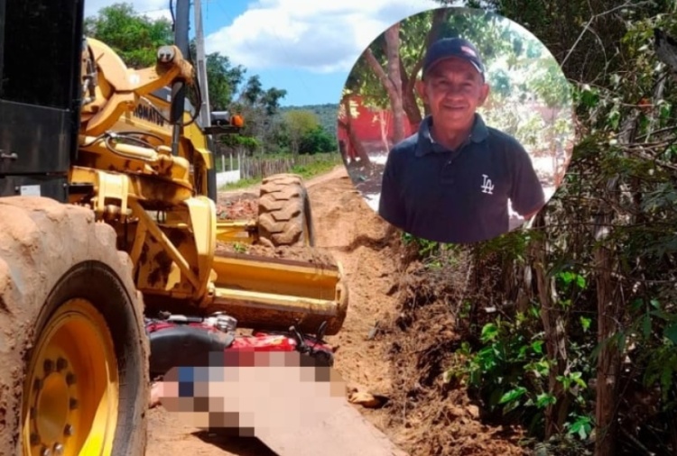 Motociclista morre em grave colisão com motoniveladora em Pedro II | Foto: Reprodução