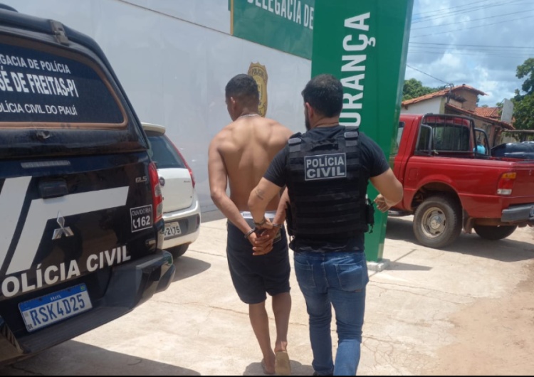 Homem é preso por roubo de celular à mão armada em José de Freitas (Foto: Reprodução)