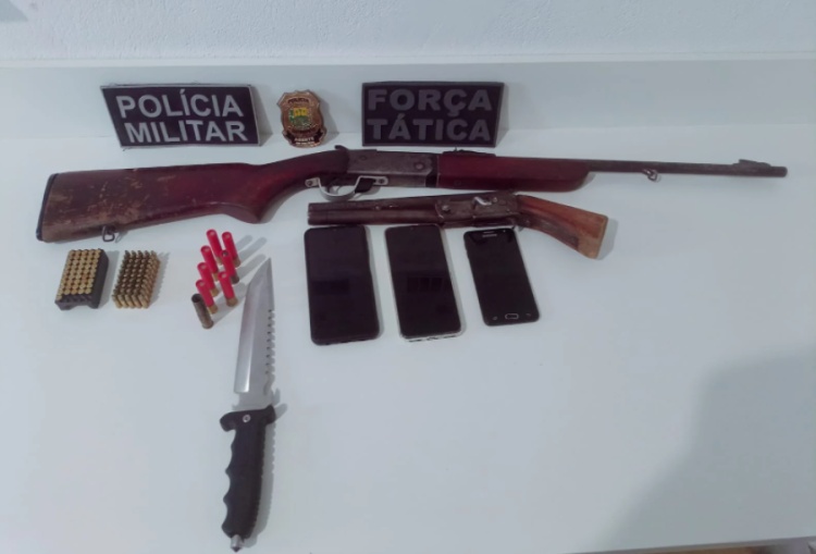 Polícia Militar captura homem e apreende armas de fogo em Bom Jesus - Foto: Ascom/PM