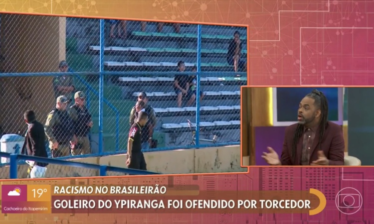 Preso por injúria racial contra goleiro no Piauí é solto e proibido de frequentar estádios por 6 meses — Foto: REPRODUÇÃO GLOBOPLAY