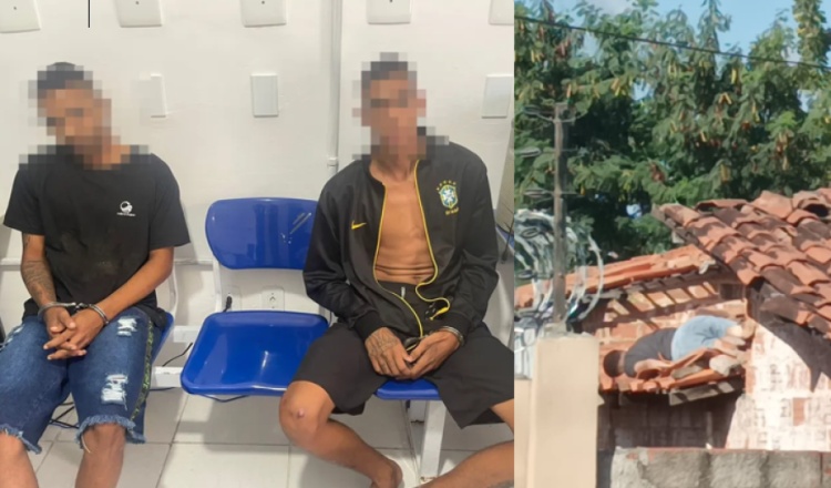 Jovem de 22 anos (à esquerda) é preso por homicídio na Zona Sul de Teresina — Foto: Polícia Civil