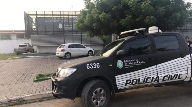 Fachada da delegacia Municipal de Amontoada, que investiga o caso — Foto: Polícia Civil do Ceará/Divulgação