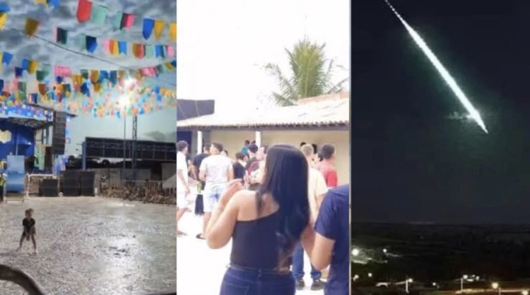 Foto: Queda de meteoro é vista em cidades do Piauí /reproduções 