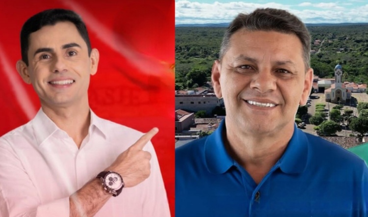 Candidato Júnior Abreu a esquerda e candidato Osmano Moura a esquerda 