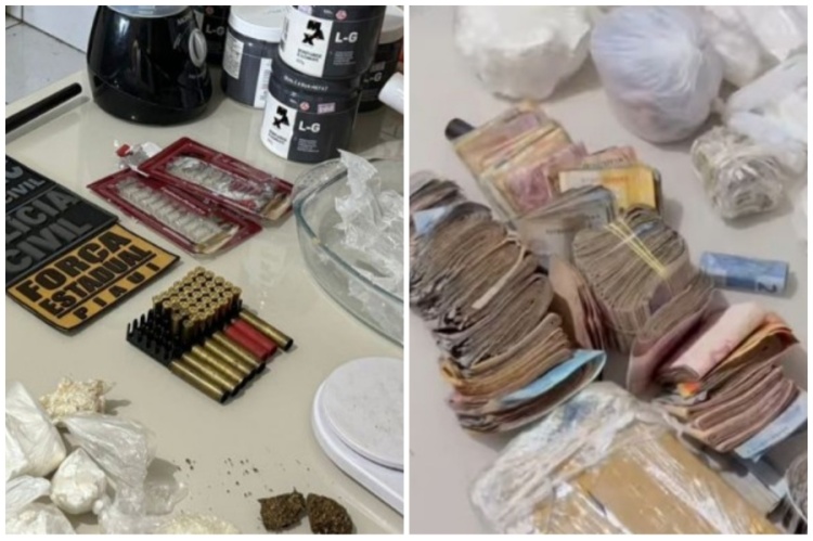 Cocaína misturada com creatina é apreendida durante a operação no Piauí - Foto: Divulgação/PC-PI