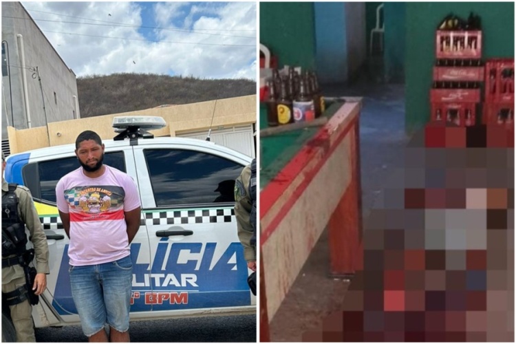 Homem é preso suspeito de matar dono de bar em Assunção - Foto/ Divulgações   