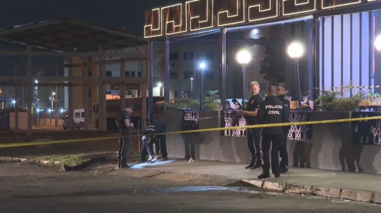 Bar onde criança e segurança morreram baleados no DF — Foto: TV Globo/Reprodução