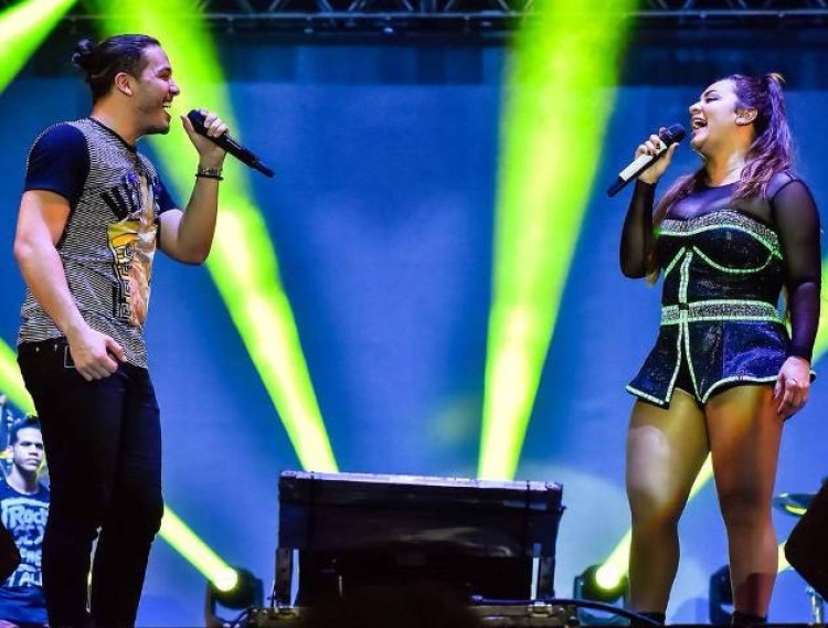 Marcia Fellipe e Wesley Safadão cantaram juntos na 