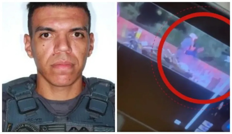 PM que arremessou homem de ponte é soldado Luan Felipe Alves Pereira — Foto: Reprodução