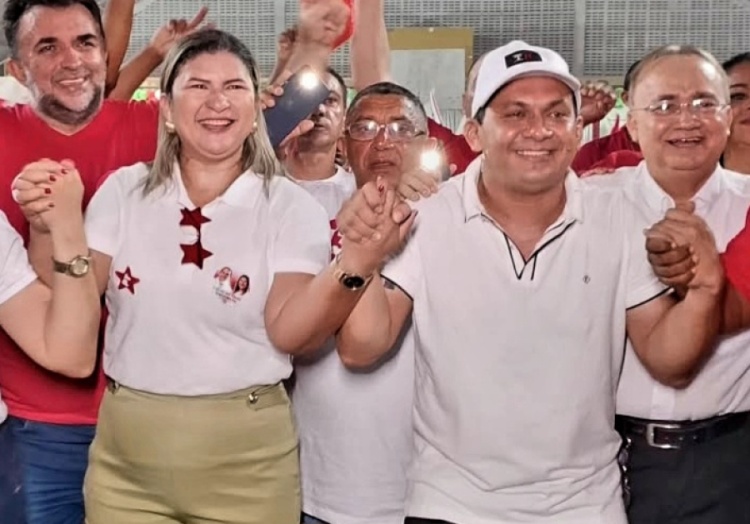 Prefeito eleito Dominguinhos e sua vice Profª. Mauricelia