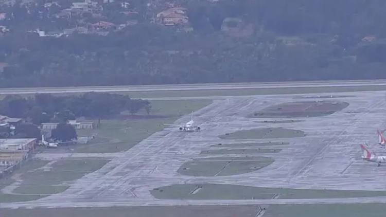 Pista do Aeroporto de Brasília — Foto: TV Globo/Reprodução