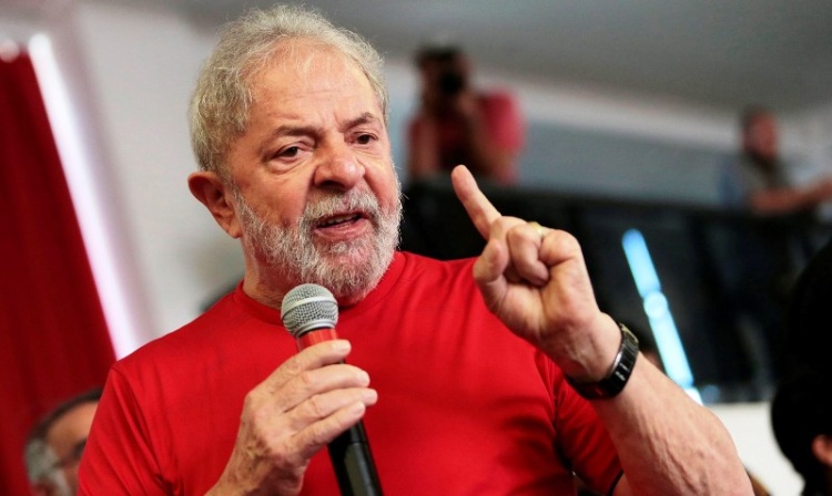 Lula discursa no sindicato dos Metalúrgicos de São Bernardo sobre julgamento do triplex do Guarujá (Foto: Leonardo Benassatto/Reuters)