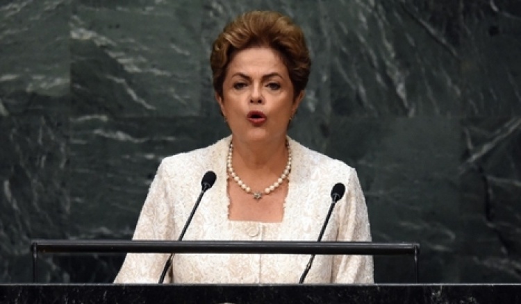 A presidente Dilma Rousseff discursa na 70ª sessão da Assembleia Geral da ONU (Organização das Nações Unidas) na sede da organização em Nova York (EUA).