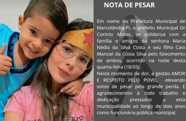 Mãe e filho morrem em colisão frontal entre carro e carreta no Piauí