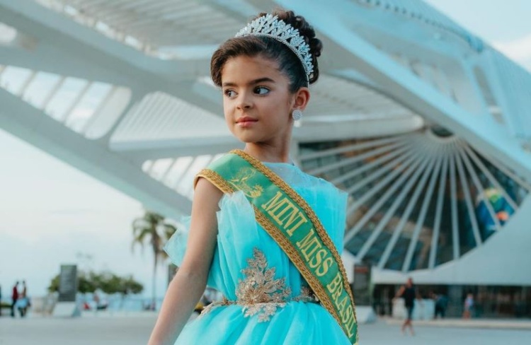 A piauiense Sofia Moraes foi a vencedora, em 2022, do Mini Miss Brasil. Foto: Reprodução/Instagram