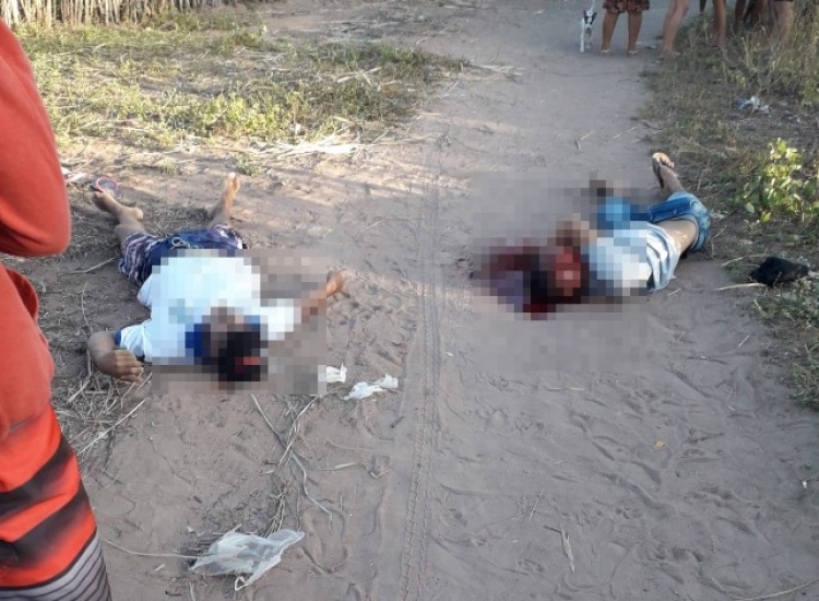 Dois homens são assassinados a tiros na cidade de Parnaíba (Foto: Reprodução/ WhatsApp)